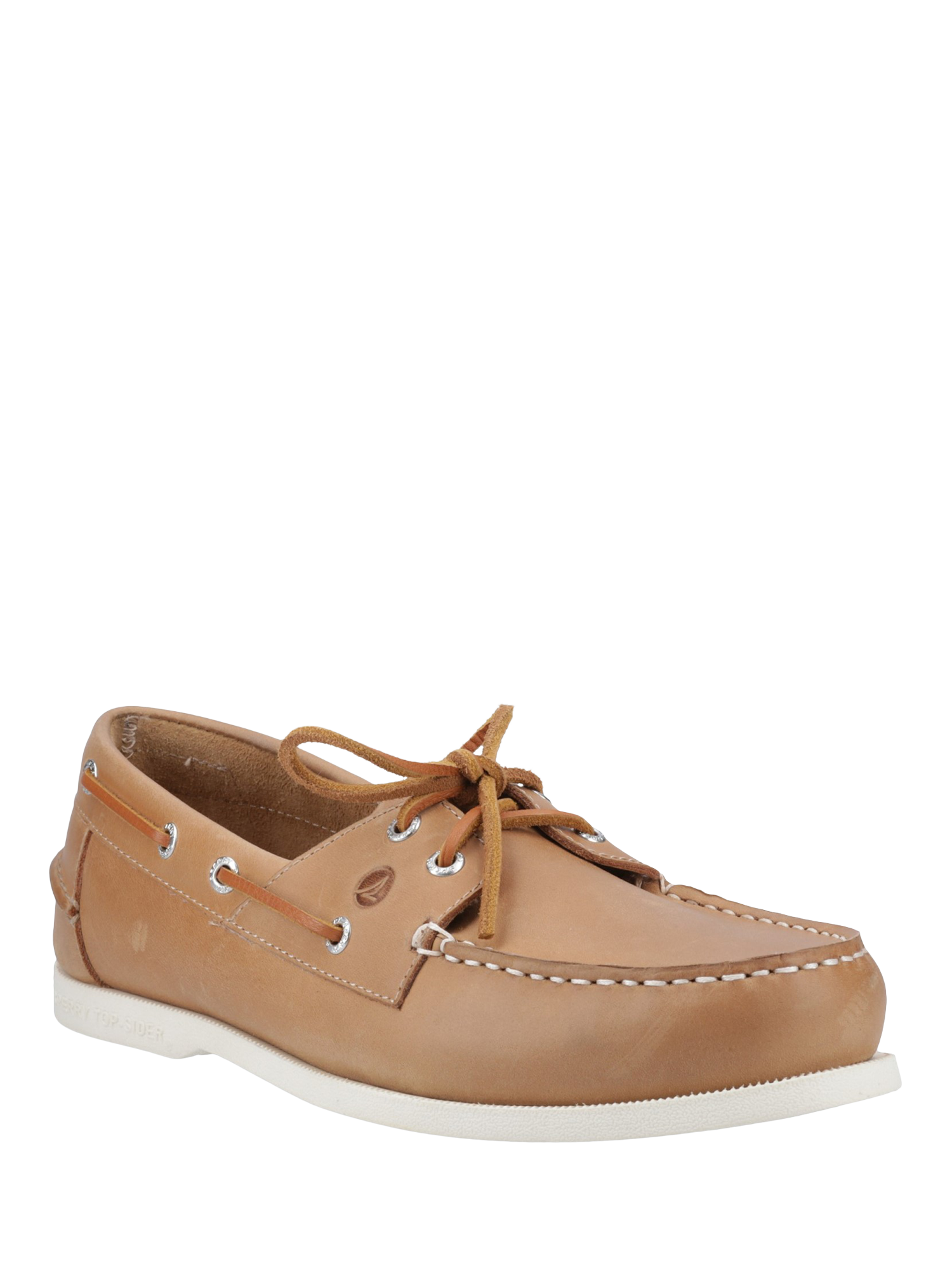 Product image 2 of 4, which shows Sperry Tacoma Leather Boat Shoes, Camel, 7
