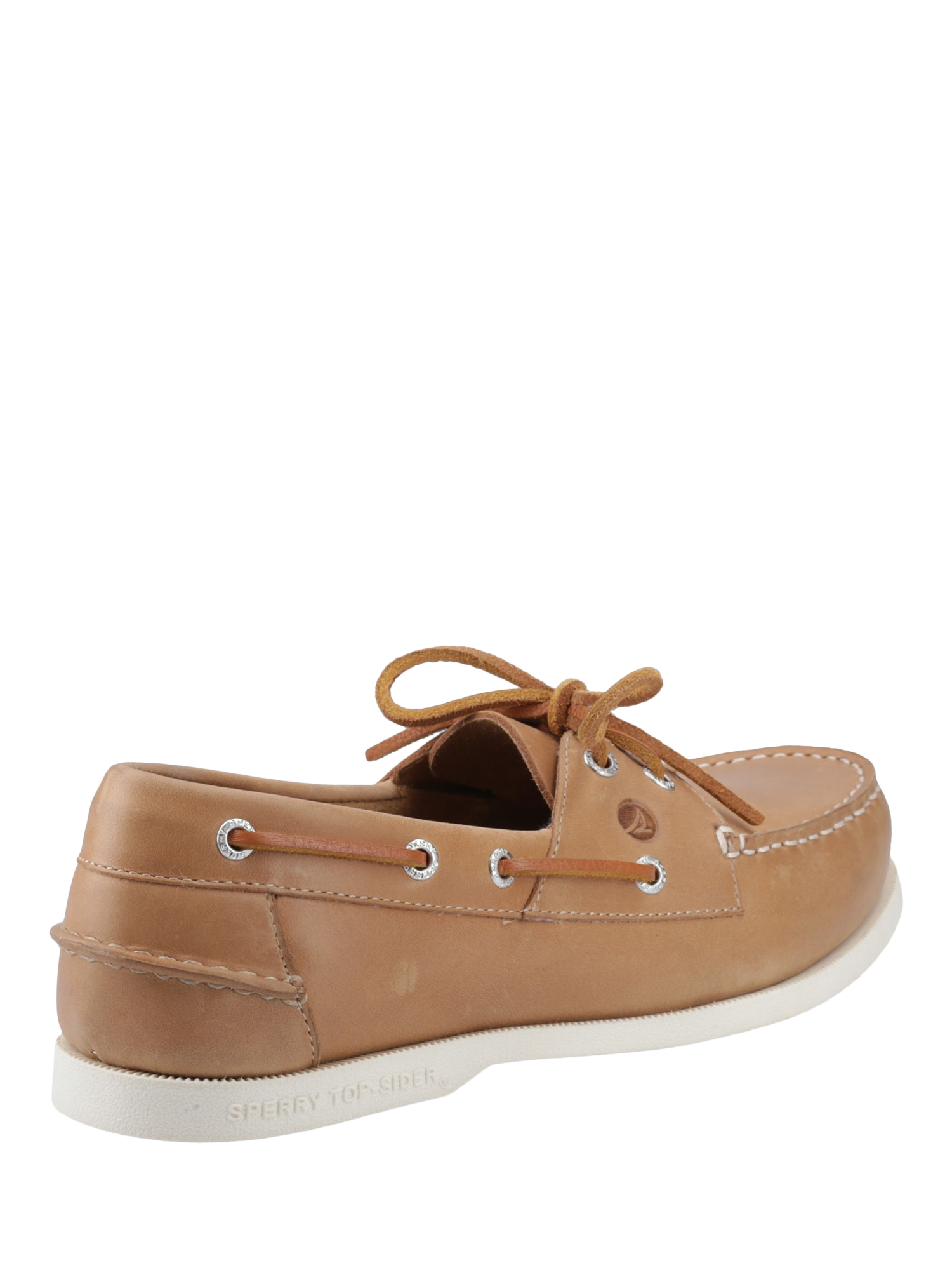 Product image 3 of 4, which shows Sperry Tacoma Leather Boat Shoes, Camel, 7