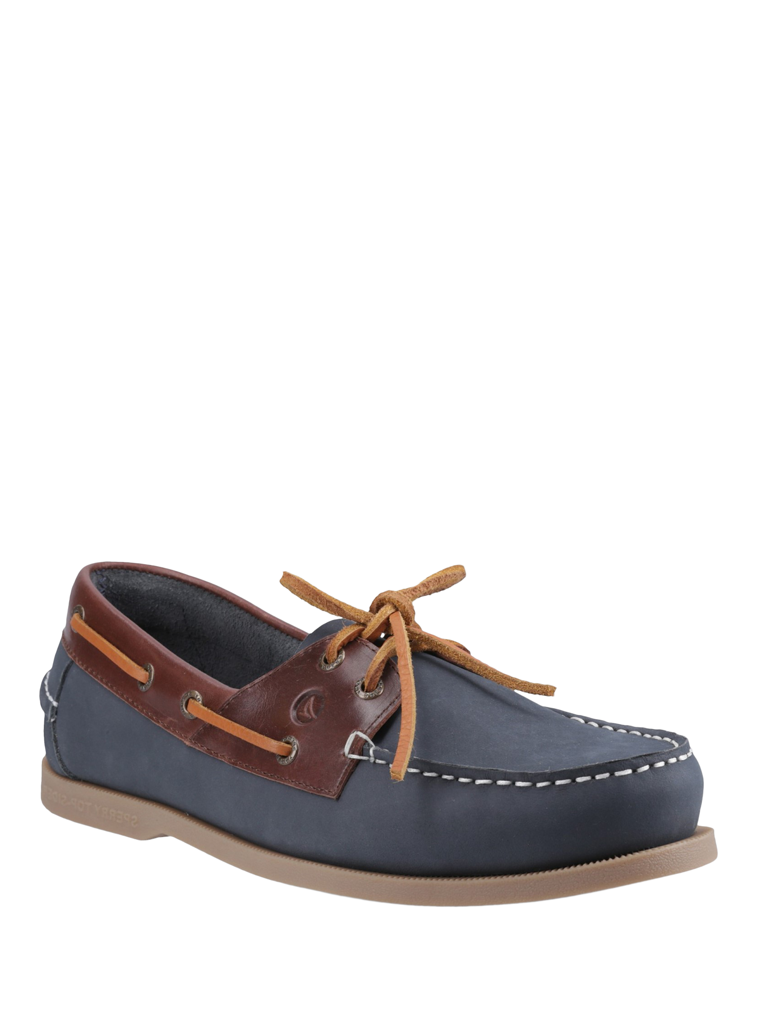 Product image 2 of 4, which shows Sperry Tacoma Leather Boat Shoes, Navy, 7