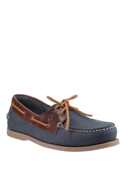 Sperry Tacoma Leather Boat Shoes - view 2, Navy