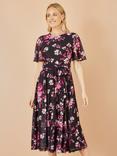 Yumi Mesh Floral Midi Dress