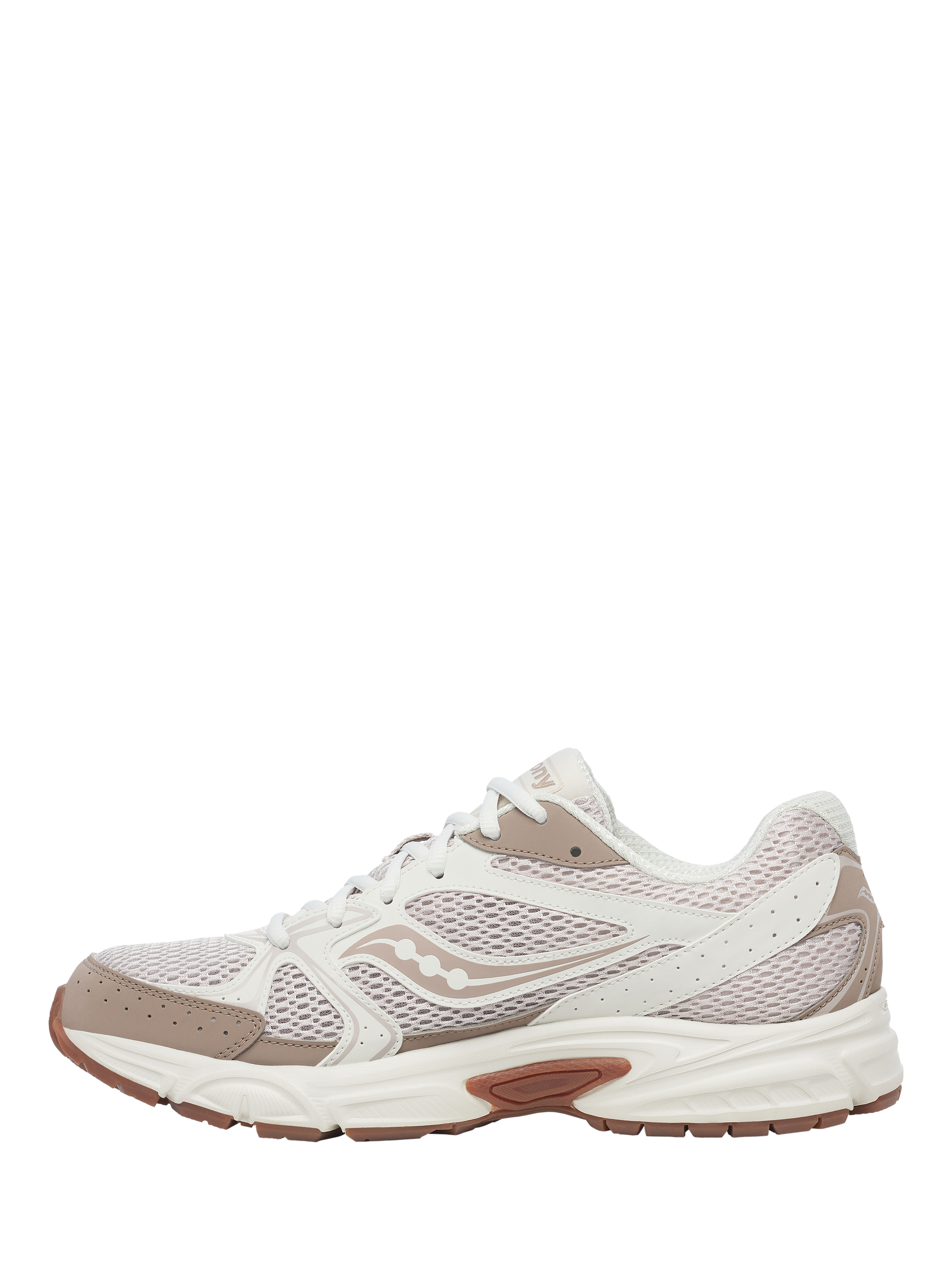 Product image 2 of 5, which shows Saucony Millennium Morel Almond Shaped Trainers, White/Beige, EU38.5