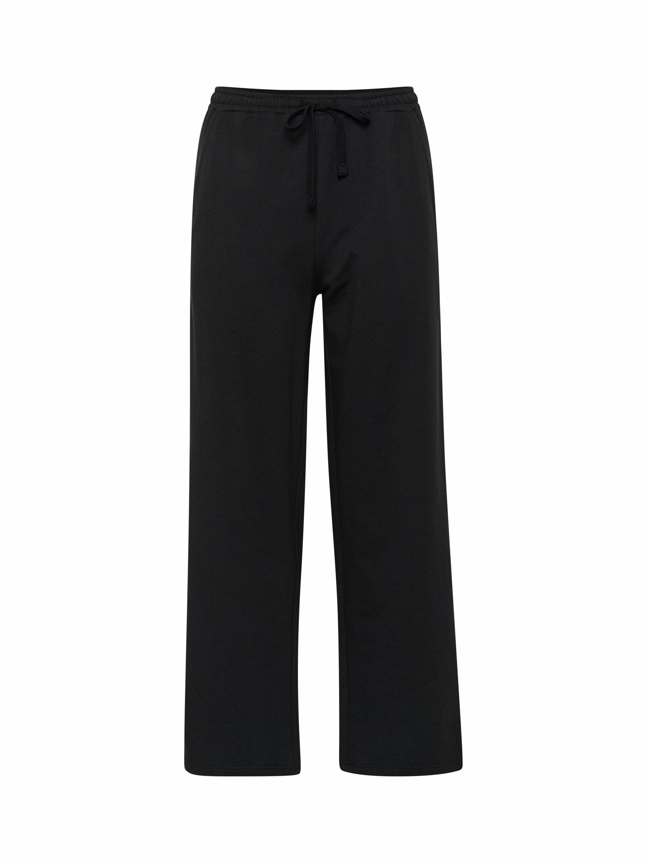 Product image 5 of 6, which shows Part Two Tyra Cotton Blend Elastic Waist Trousers , Black, XS