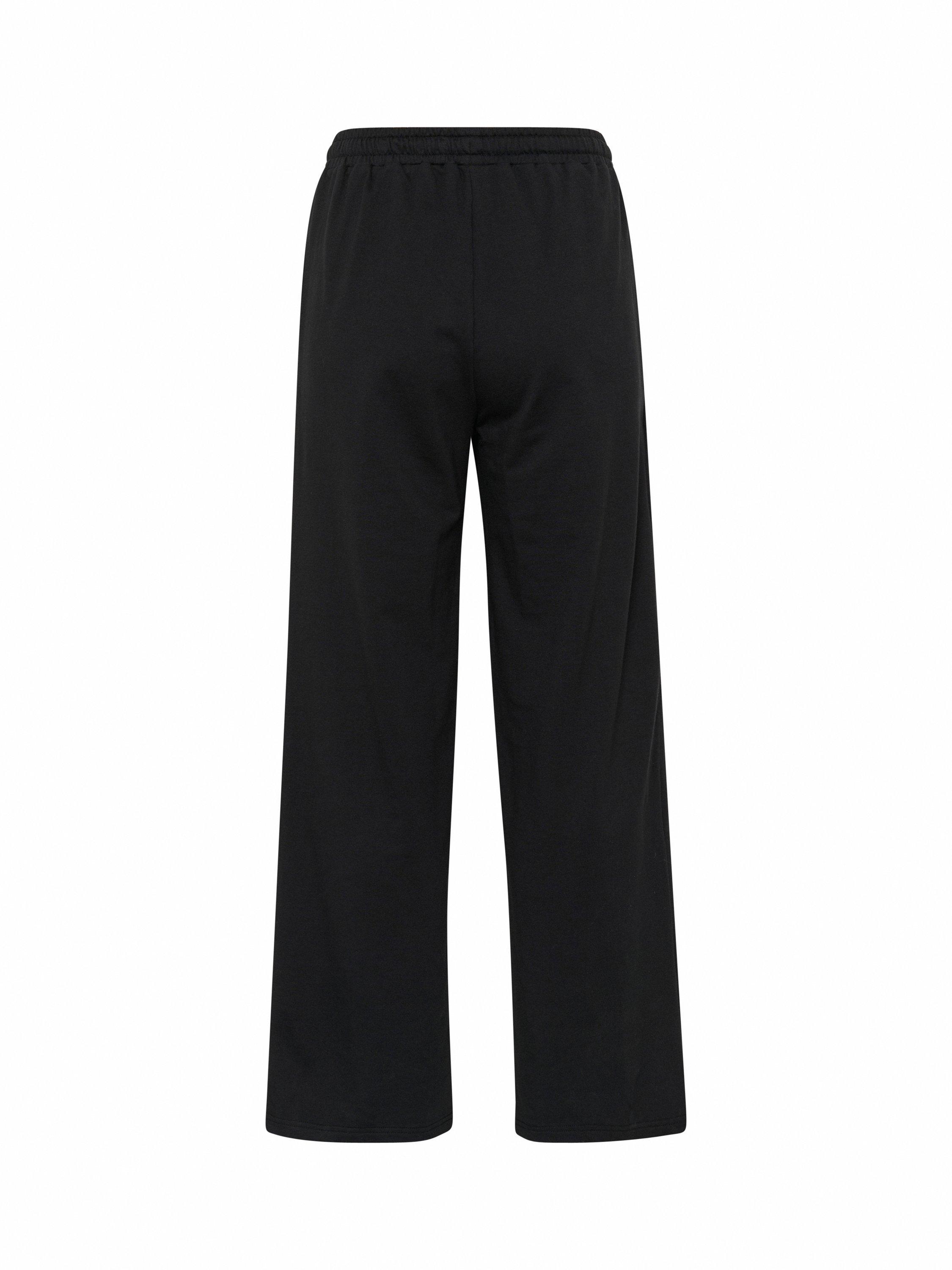 Product image 6 of 6, which shows Part Two Tyra Cotton Blend Elastic Waist Trousers , Black, XS