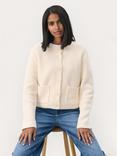 Part Two ElmiePW Long Sleeve Crew Neck Cotton Blend Cardigan