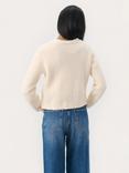 Part Two ElmiePW Long Sleeve Crew Neck Cotton Blend Cardigan