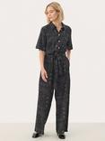 Part Two Tilla Floral Collar Short Sleeve Jumpsuit