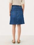 Part Two Tammie A-Line Denim Skirt, Medium Dark Blue
