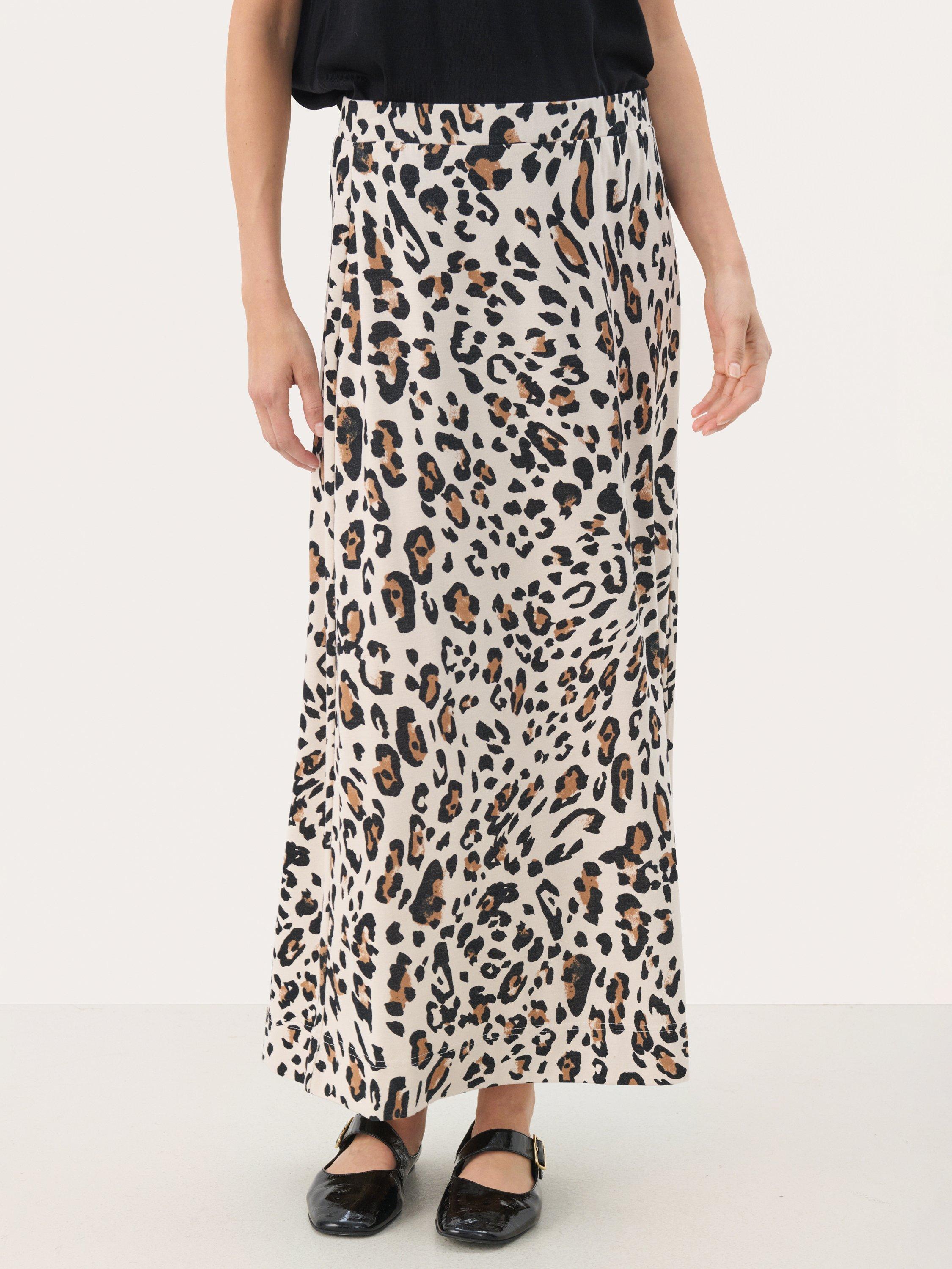 Product image 1 of 6, which shows Part Two Trudi Animal Print Maxi Skirt, Beige/Multi, XS