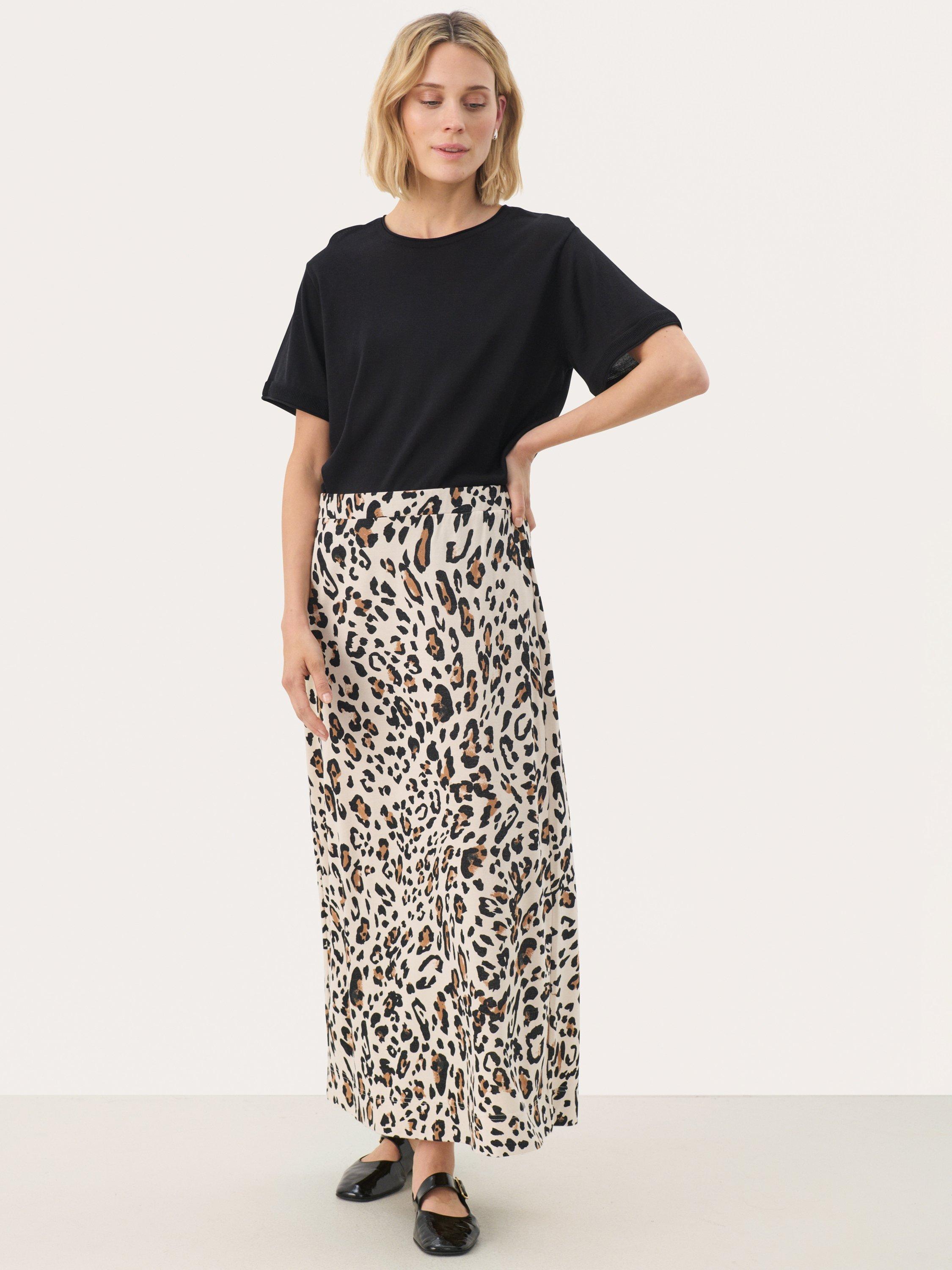 Product image 3 of 6, which shows Part Two Trudi Animal Print Maxi Skirt, Beige/Multi, XS