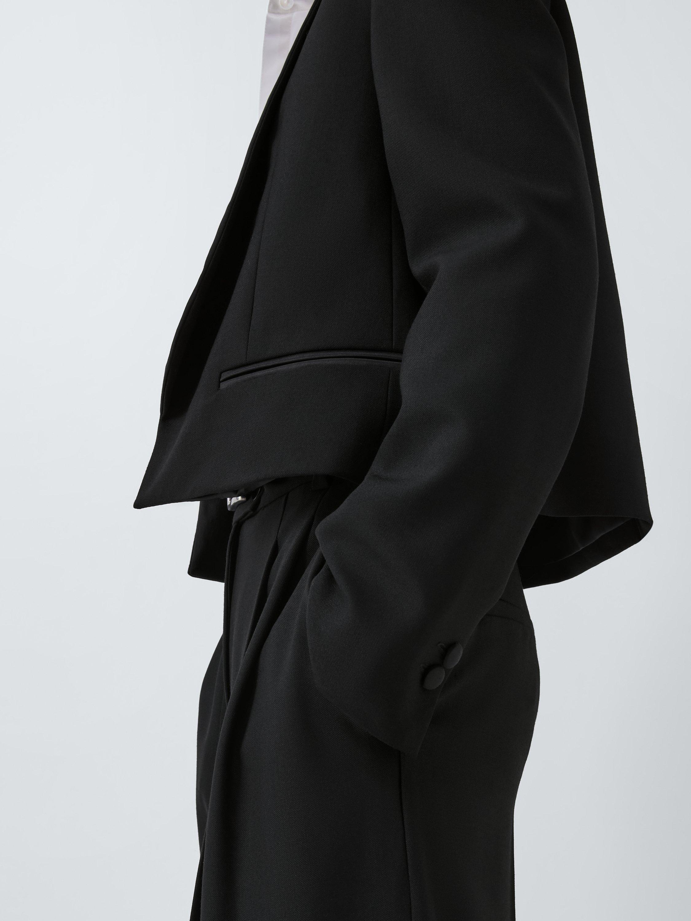 Product image 5 of 6, which shows John Lewis Cropped Tuxedo Jacket, Black, 10