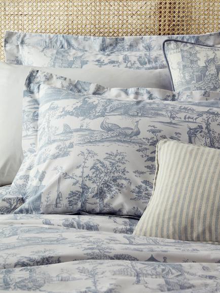 Laura Ashley Braysmith 200 Thread Count Duvet Cover Set, Blue