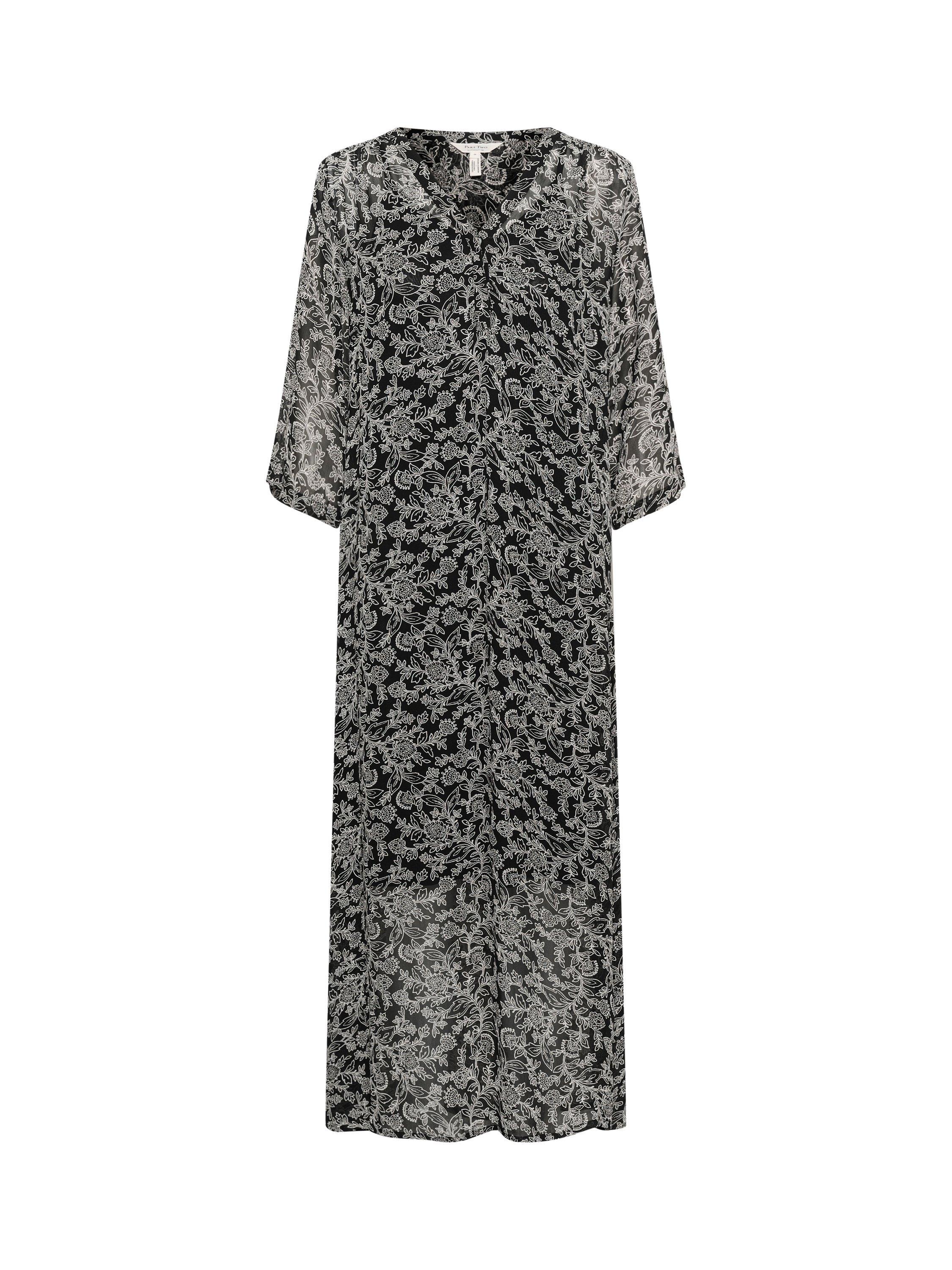 Product image 5 of 6, which shows Part Two Berit Floral Maxi Dress, Black/Multi, 8