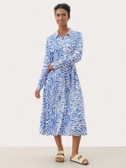Part Two Shelby Patterned Midi Dress, Blue/Multi
