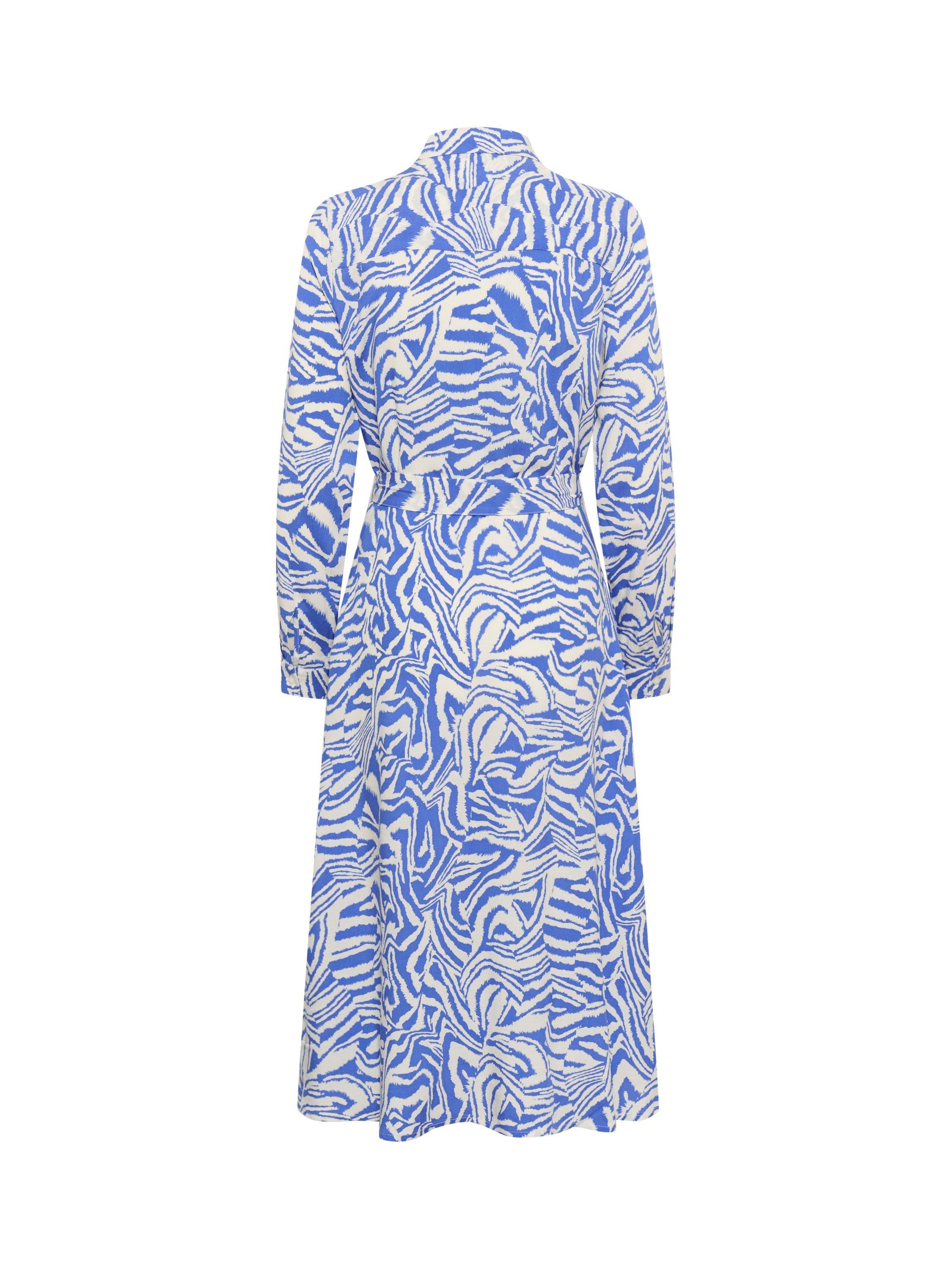 Product image 6 of 6, which shows Part Two Shelby Patterned Midi Dress, Blue/Multi, 8