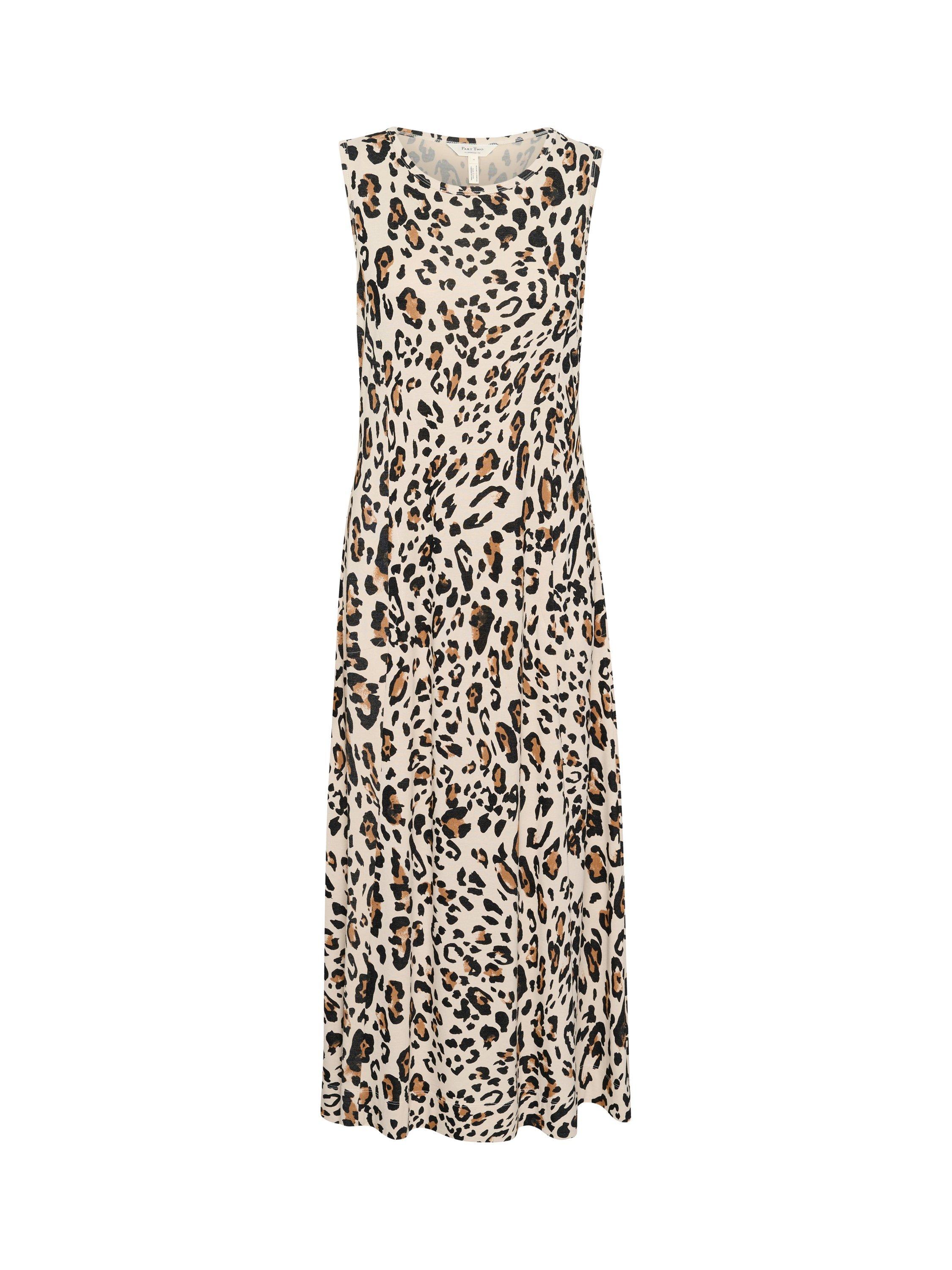 Product image 5 of 6, which shows Part Two Thelma Sleeveless Animal Print Maxi Dress, Beige/Multi, XS