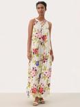 Part Two Theona Floral Print High Neck Maxi Dress