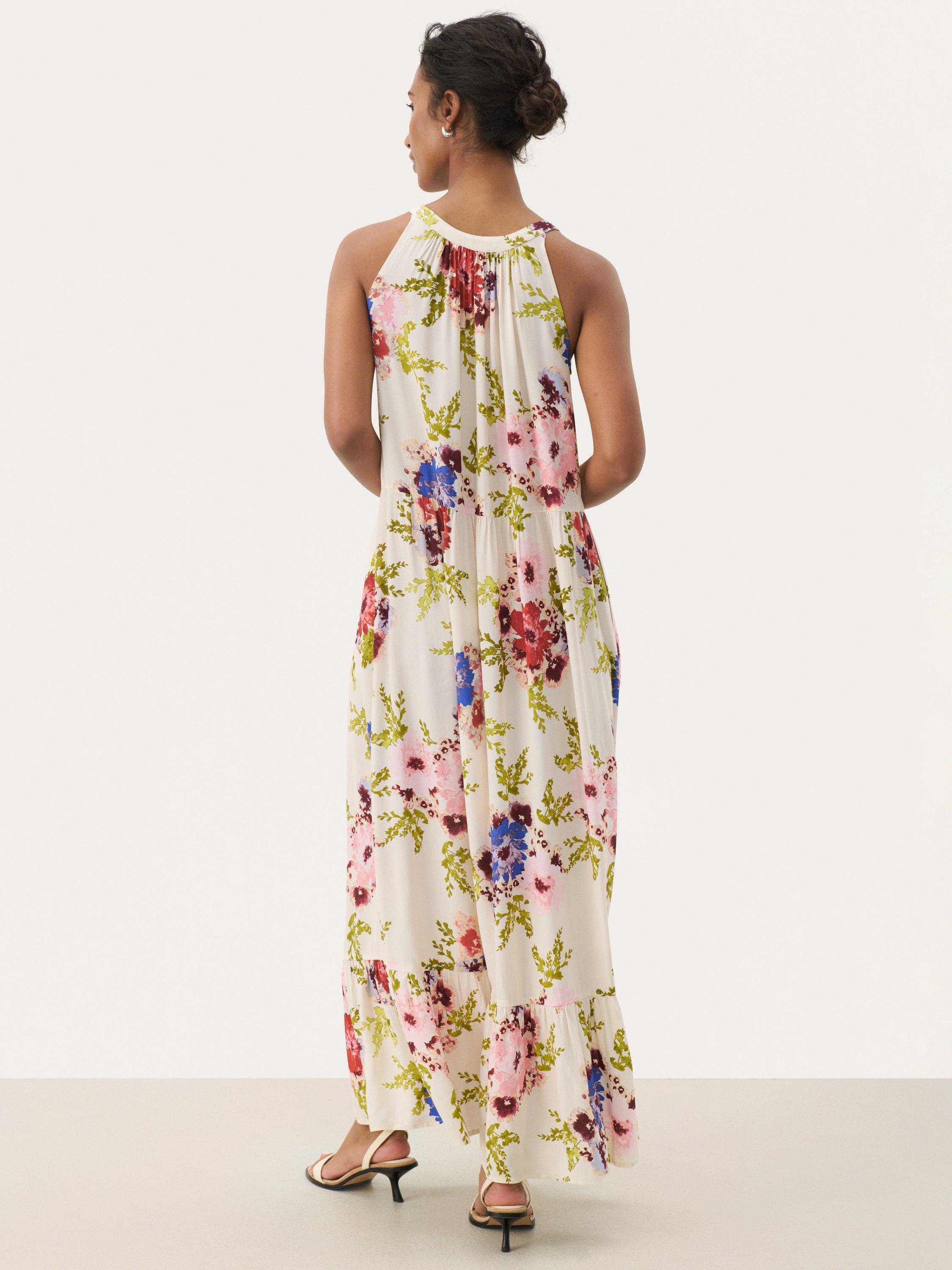 Product image 2 of 11, which shows Part Two Theona Floral Print High Neck Maxi Dress, Multi, 8