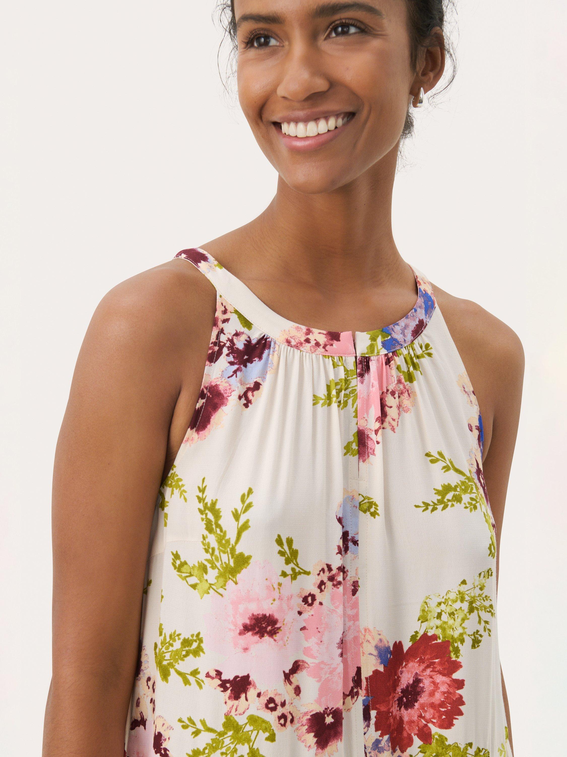 Product image 4 of 11, which shows Part Two Theona Floral Print High Neck Maxi Dress, Multi, 8