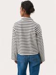 Part Two Tiana Cotton Collared Striped Sweatshirt