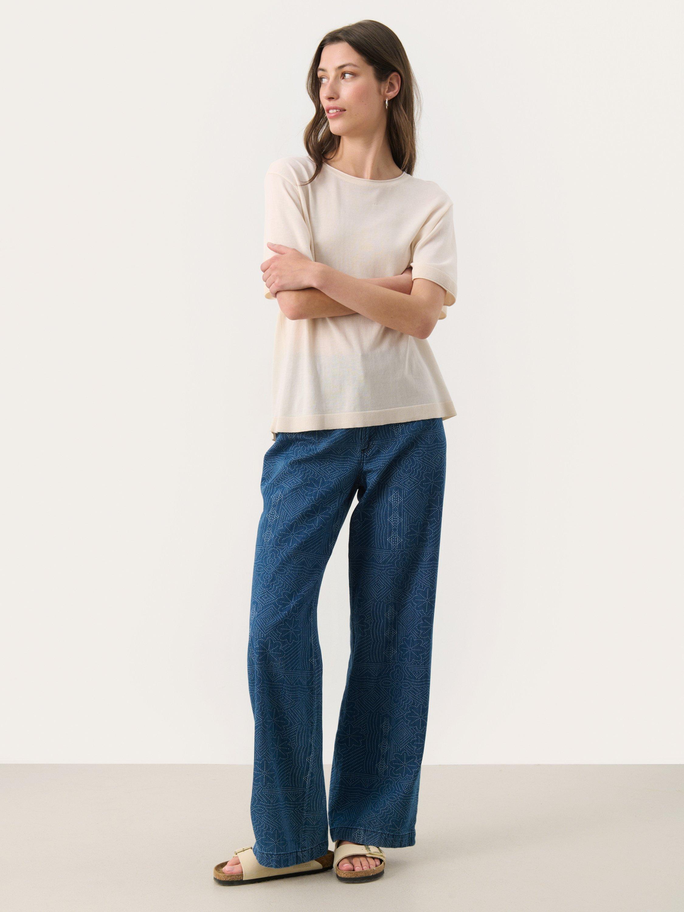 Product image 3 of 6, which shows Part Two Tinni Cotton Blend Short Sleeve Jumper , White, XS