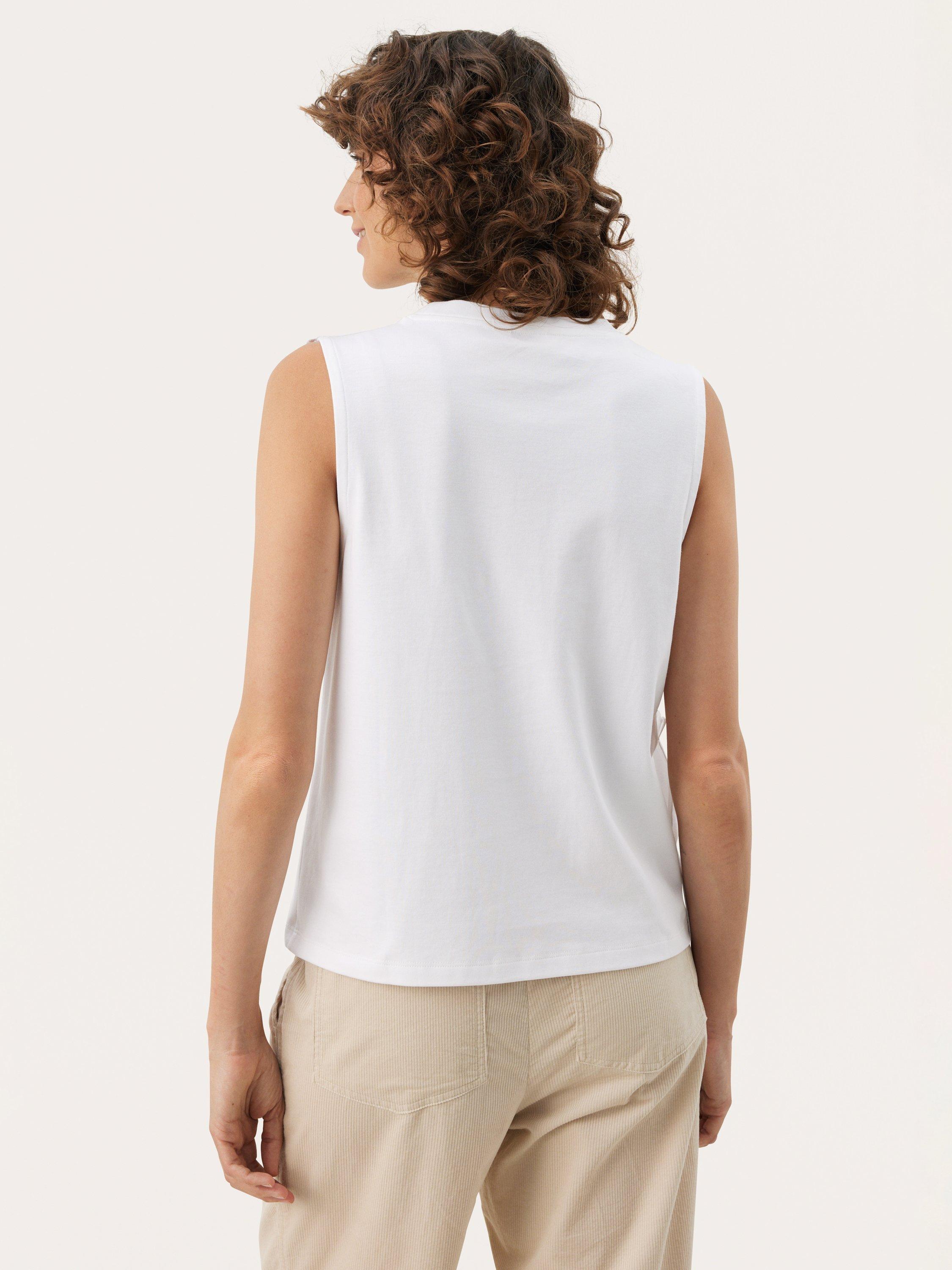 Product image 2 of 6, which shows Part Two Julieve Cotton Ruffle Detail Blouse, White, XS
