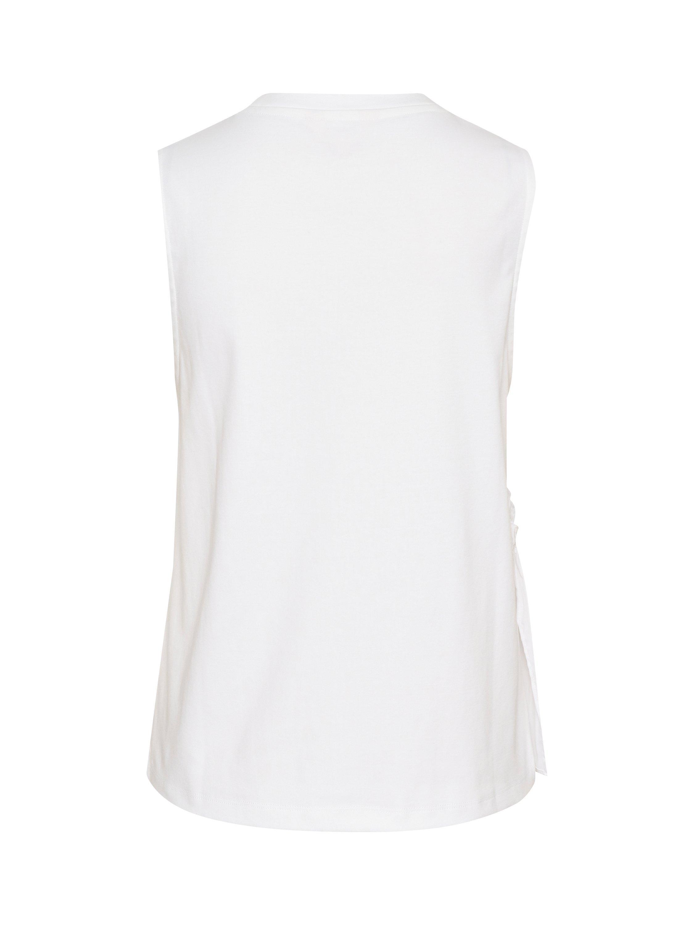 Product image 6 of 6, which shows Part Two Julieve Cotton Ruffle Detail Blouse, White, XS