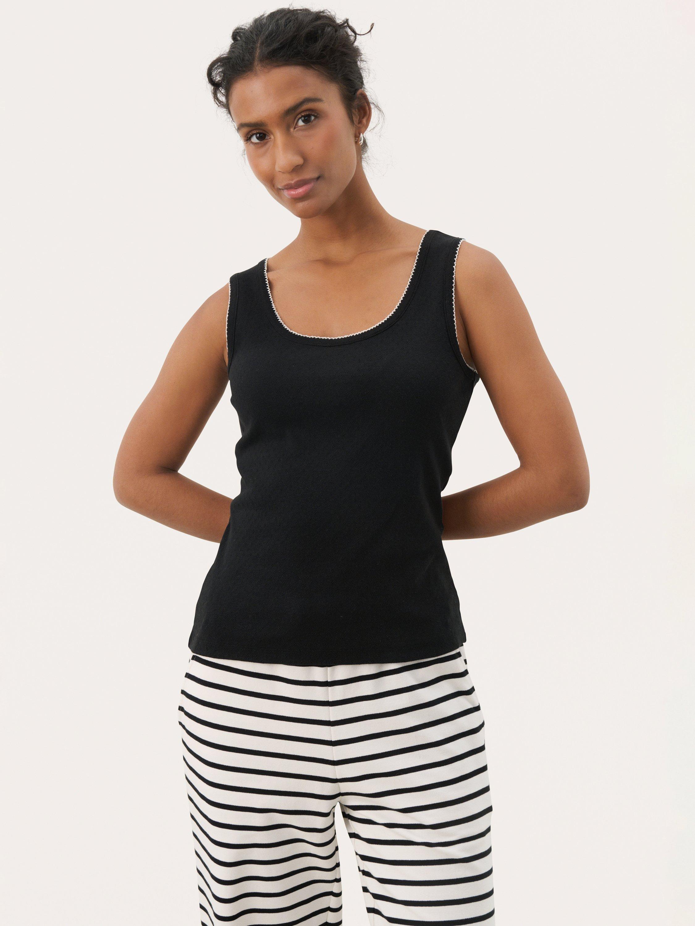Product image 1 of 6, which shows Part Two Juliannes Sleeveless Tank Top, Black, S