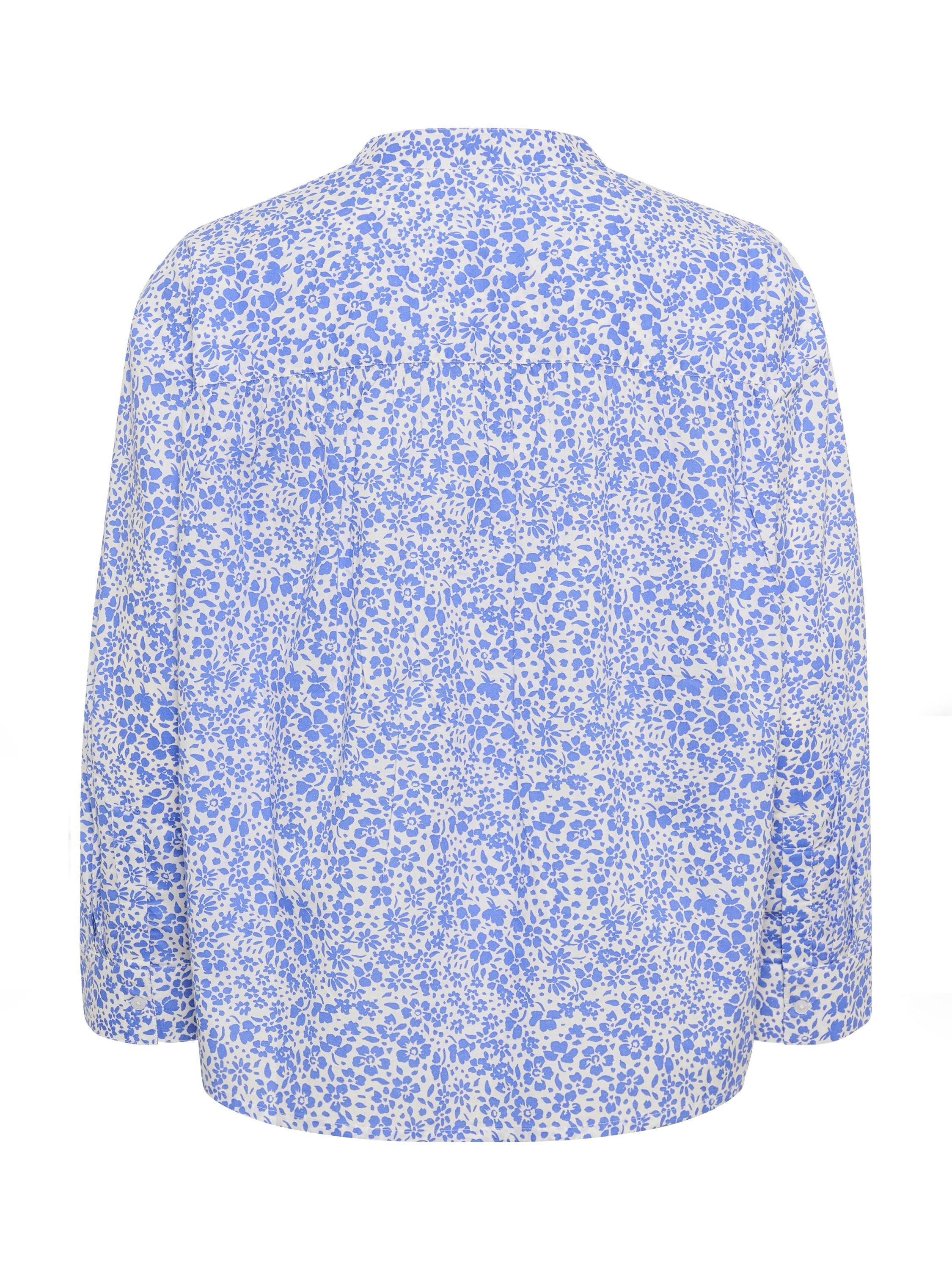 Product image 6 of 6, which shows Part Two NatalePW Floral Long Sleeve V-Neck Blouse, Blue/Multi, 8