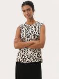 Part Two Tessie Animal Print Sleeveless Top