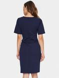 Saint Tropez Genny Round Neck Short Sleeve Dress, Mid Blue