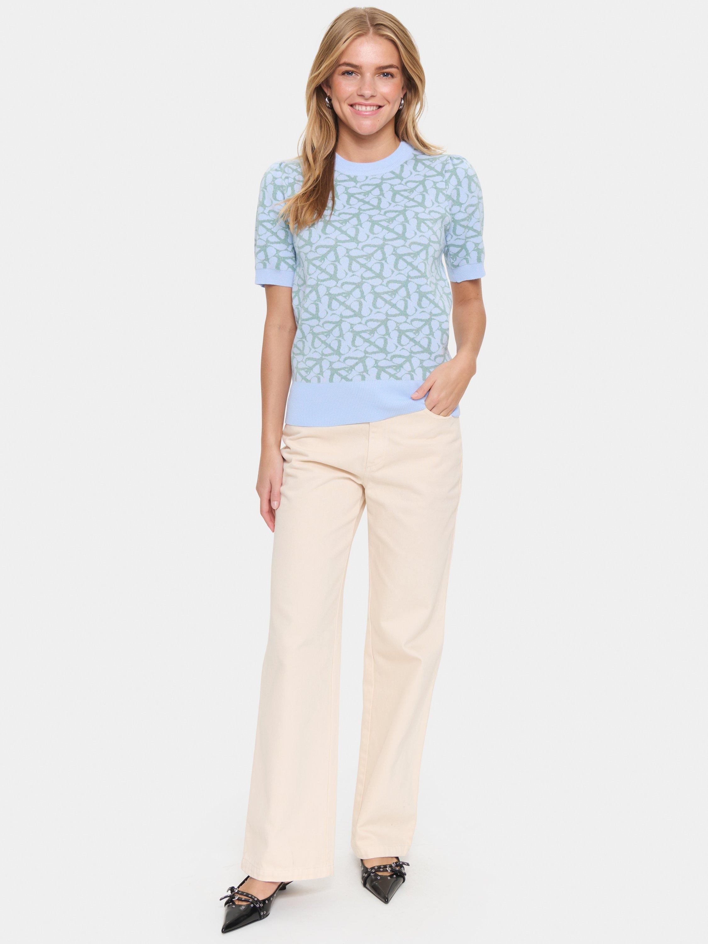 Product image 3 of 6, which shows Saint Tropez Zico Short Sleeve Pullover , Blue/Multi, XXL