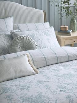 Laura Ashley Tuileries Reversible 200 Thread Count Duvet Cover Set, Seaspray