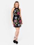 Maya Deluxe Embellished Floral Mini Dress, Black