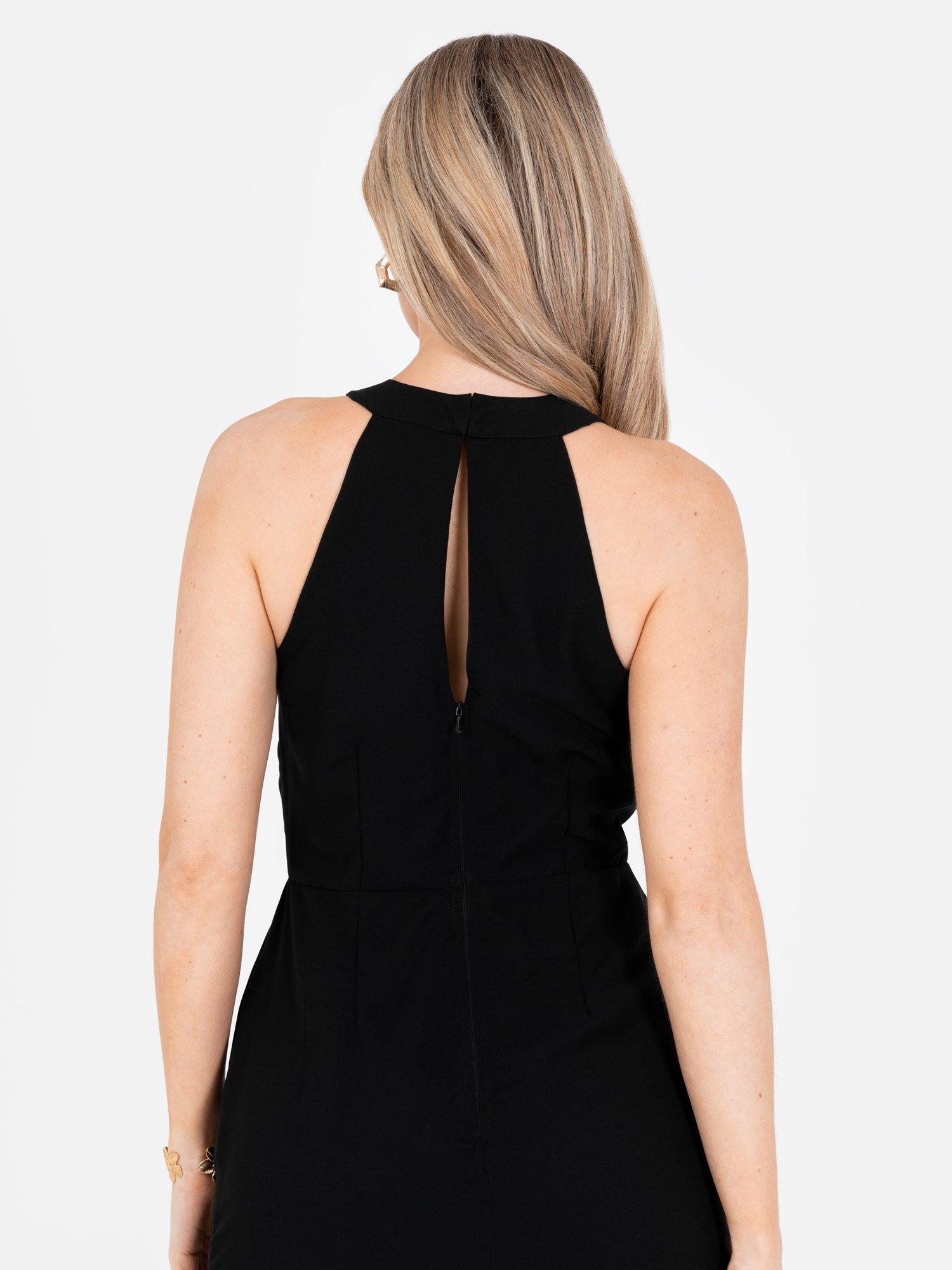 Product image 6 of 8, which shows Maya Deluxe Embellished Floral Mini Dress, Black, 6
