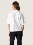 Soaked In Luxury Jina Cotton Crew Neck Short Sleeve Logo T-Shirt