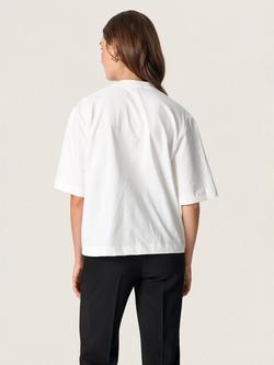 Soaked In Luxury Jina Cotton Crew Neck Short Sleeve Logo T-Shirt - view 2, White