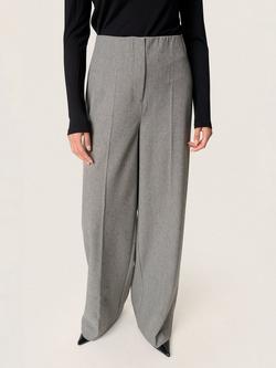 Soaked In Luxury Lilu Corinne Wide Leg Trousers, Mid Grey