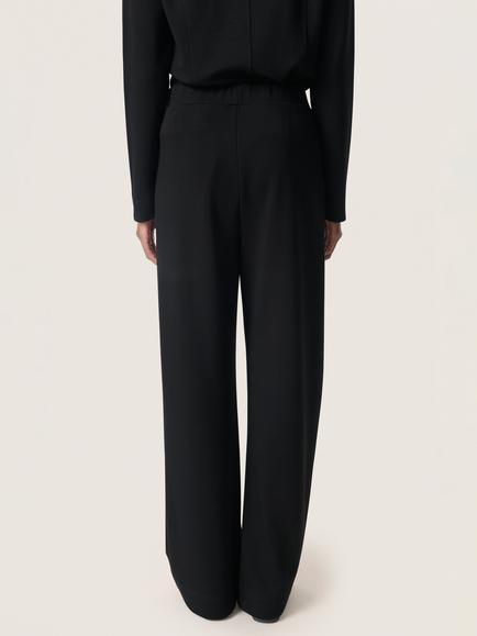 Soaked In Luxury Marigold Flared Knitted Trousers - view 2, Black
