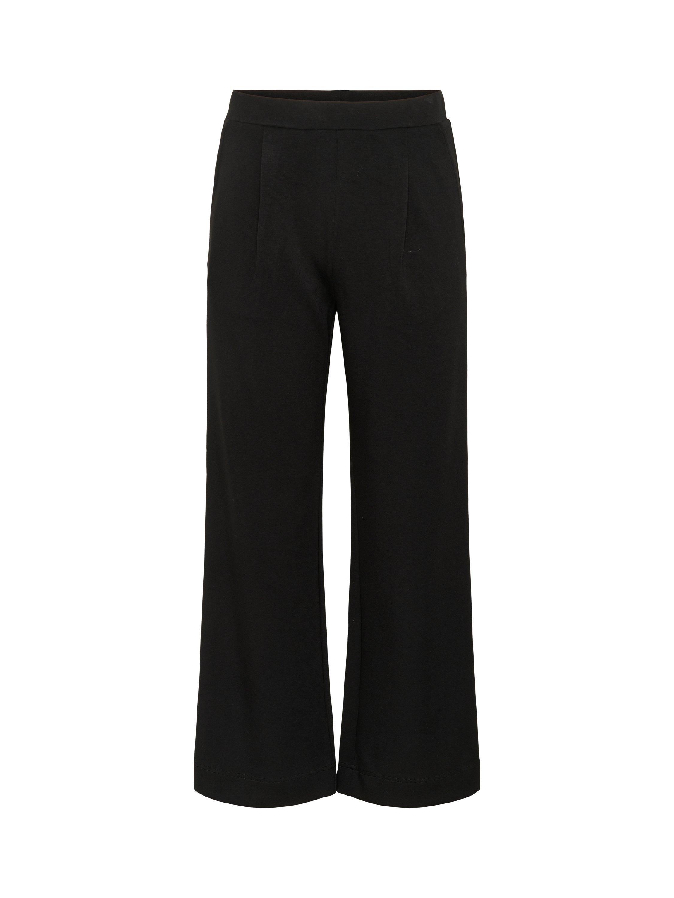 Product image 5 of 6, which shows Soaked In Luxury Marigold Flared Knitted Trousers, Black, XS