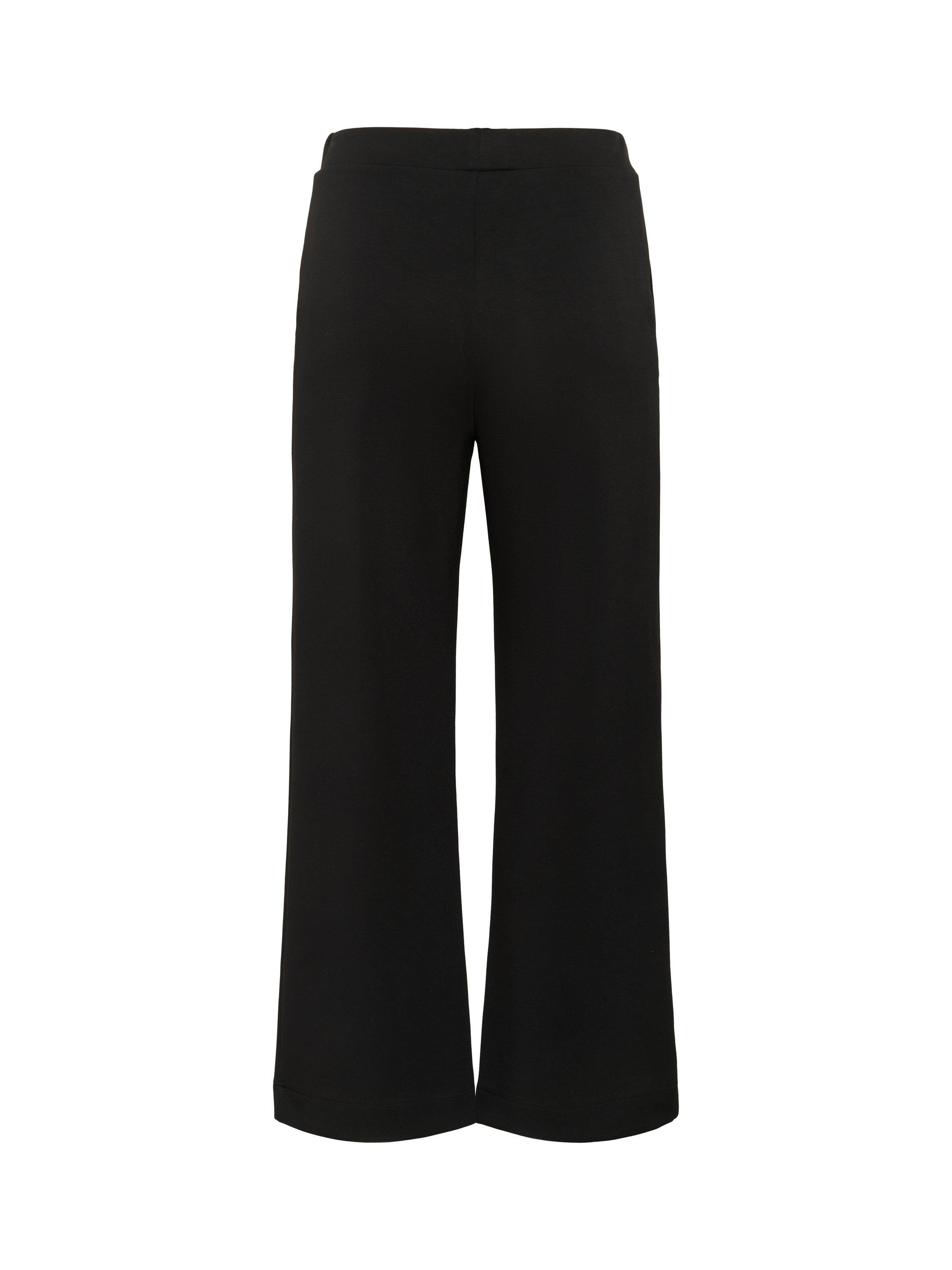 Product image 6 of 6, which shows Soaked In Luxury Marigold Flared Knitted Trousers, Black, XS