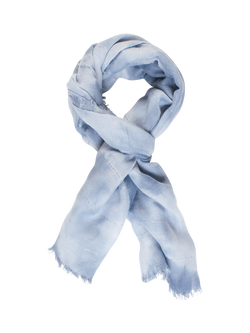 chesca Acid Wash Sequin Stripe Denim Scarf, Denim Blue