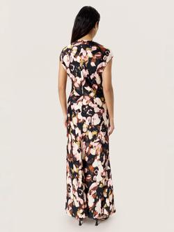 Soaked In Luxury SLCinna Liva V Neck Floral Dress - view 2, Brown/Multi