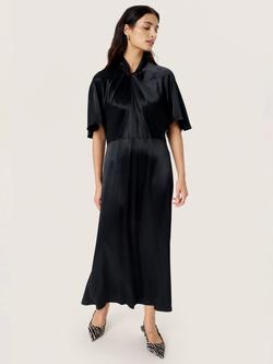 Soaked In Luxury SLRiyan Miria High Neck Flared Midi Dress, Black
