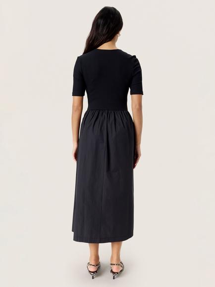 Soaked In Luxury Simone Phoebe Short Sleeve Midi Dress - view 2, Black