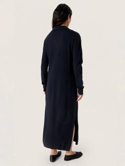Soaked In Luxury SLSpina Polo Long Sleeve Maxi Dress - view 2, Black