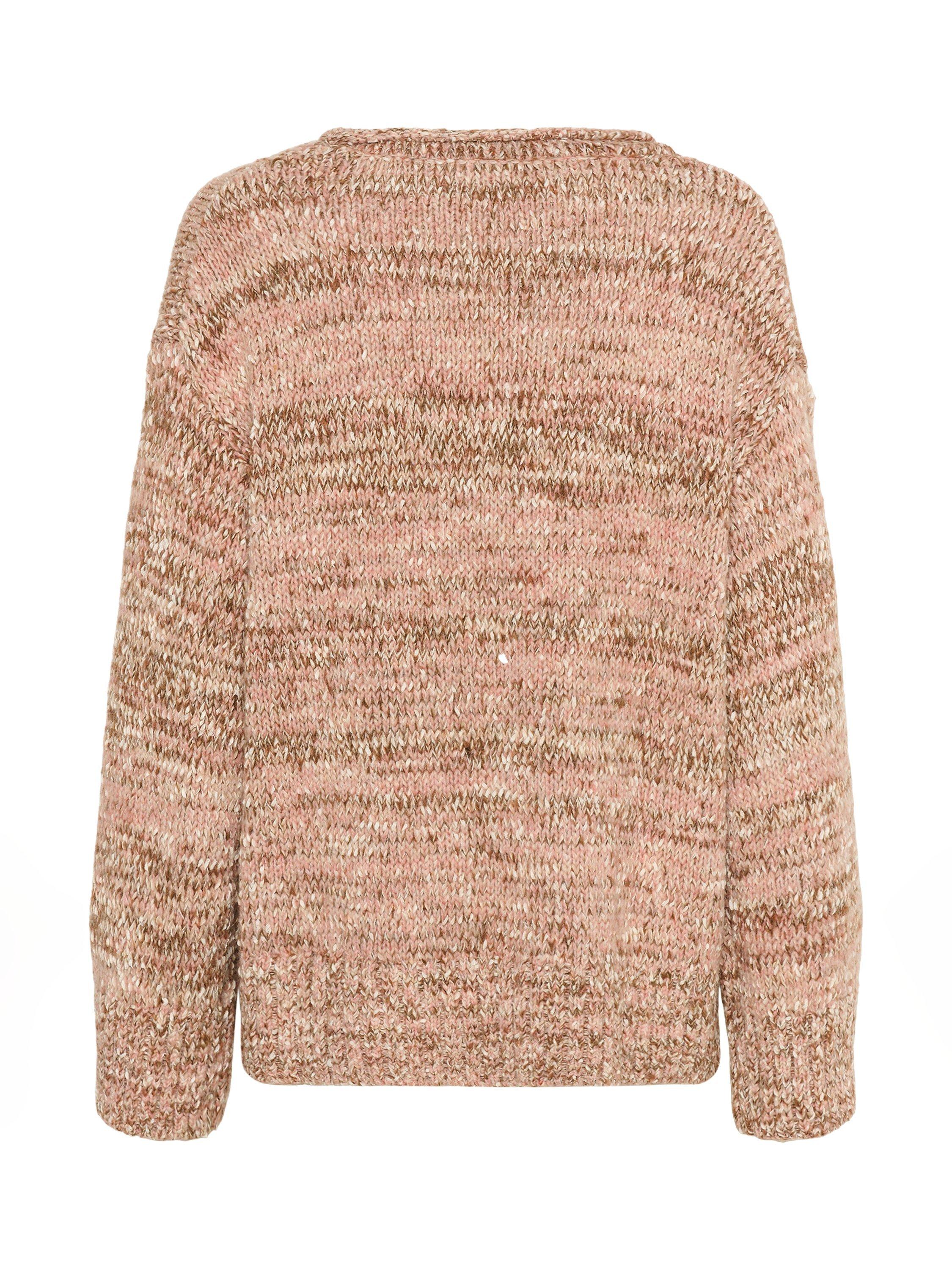 Product image 6 of 6, which shows Soaked In Luxury SLMacawi Long Sleeve Relaxed Wool Blend Pullover, Mid Brown, XS