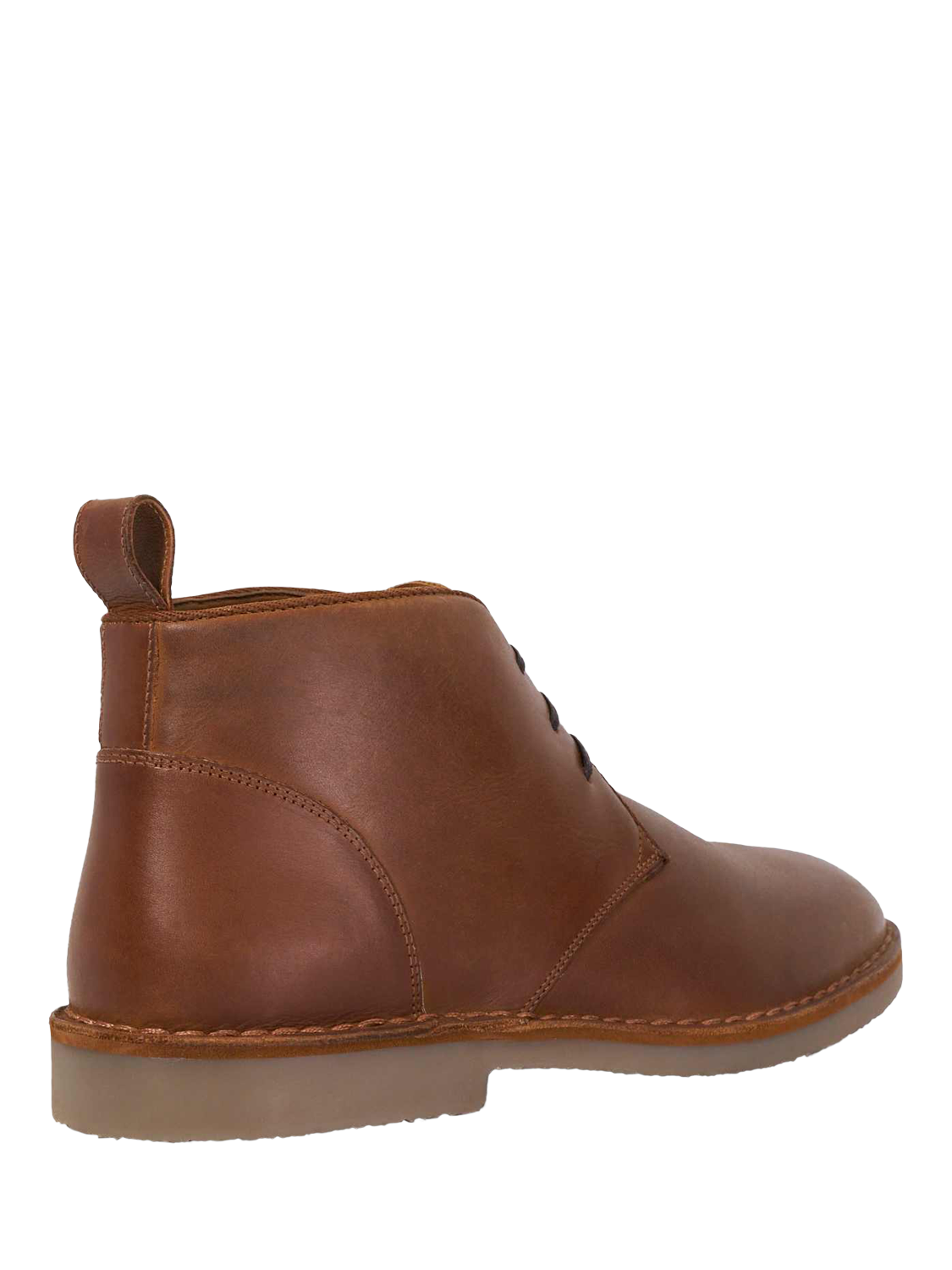 Product image 3 of 5, which shows Dune London Cashed Leather Chukka Boots, Chestnut, 6|6.5