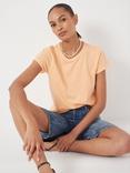 HUSH Slim Fit Crew Neck T-Shirt, Peach Orange