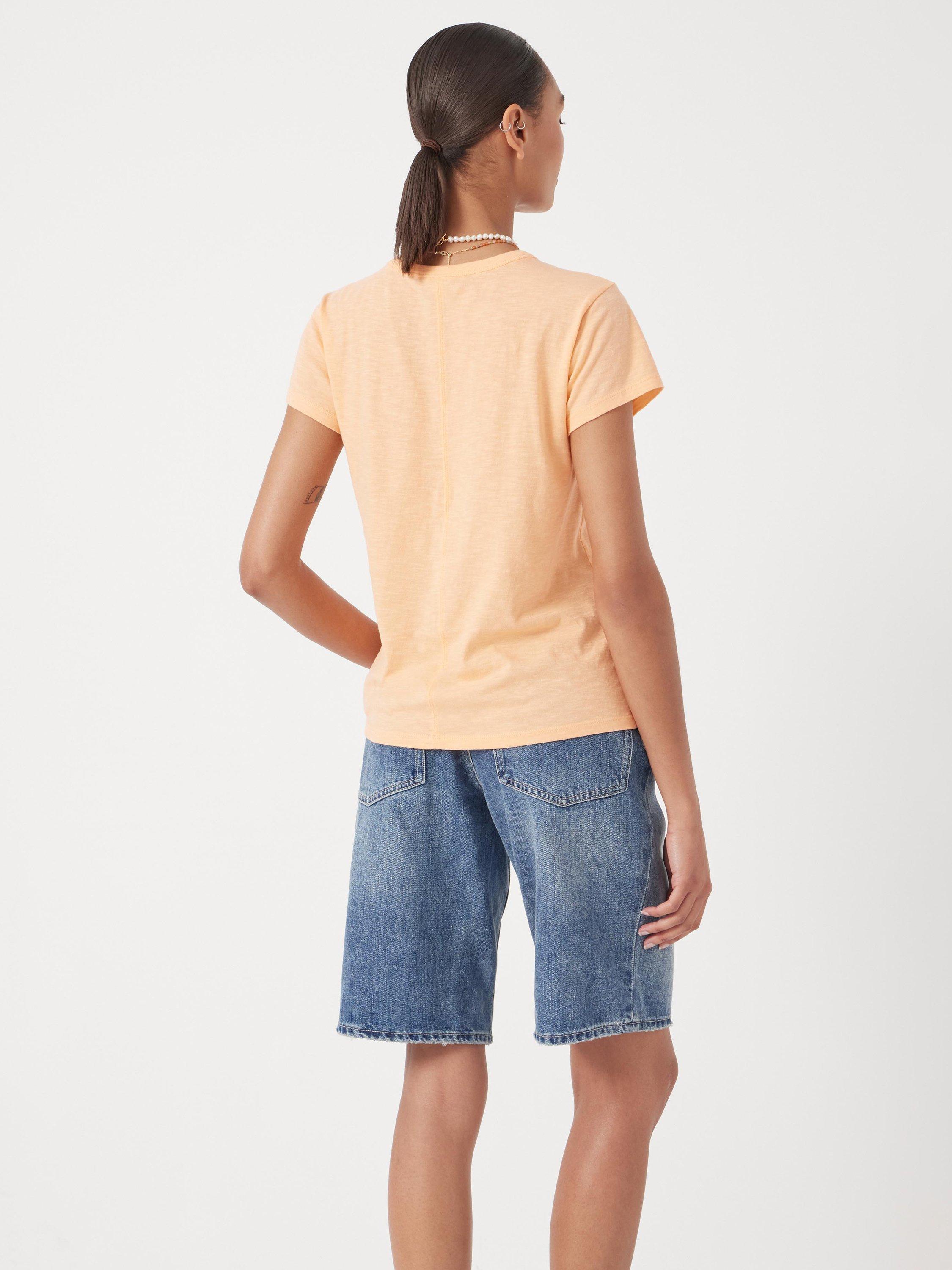Product image 3 of 5, which shows HUSH Slim Fit Crew Neck T-Shirt, Peach Orange, L